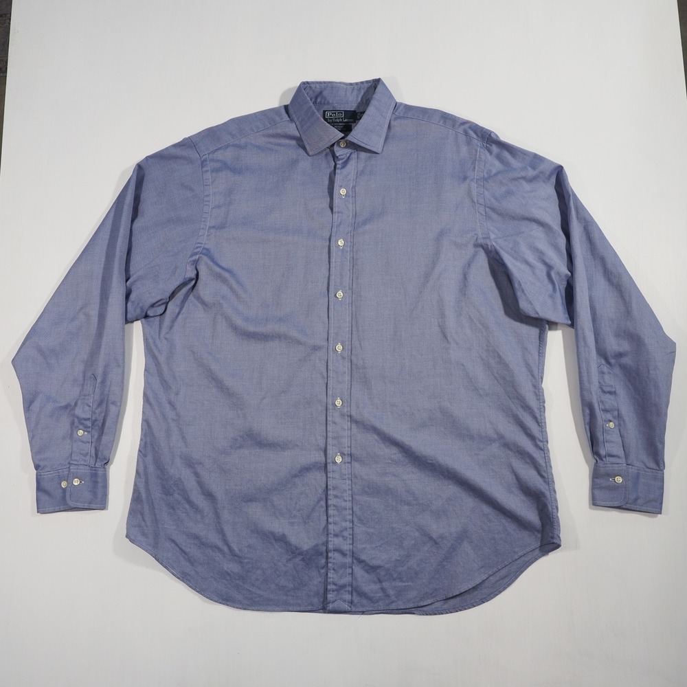 Vintage Polo Ralph Lauren Shirt Mens Extra Large Blue Classic Regent Long Sleeve